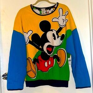 Colorful Disney Mickey Mouse REVERSIBLE Sweatshirt - NWT